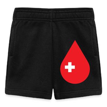 Blut spenden, Blutspendedienst, Blutspender - Baby Shorts - Schwarz - Vorne