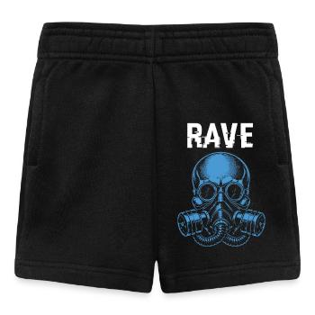 Rave Skull Gas Mask - Baby Shorts - black - Front