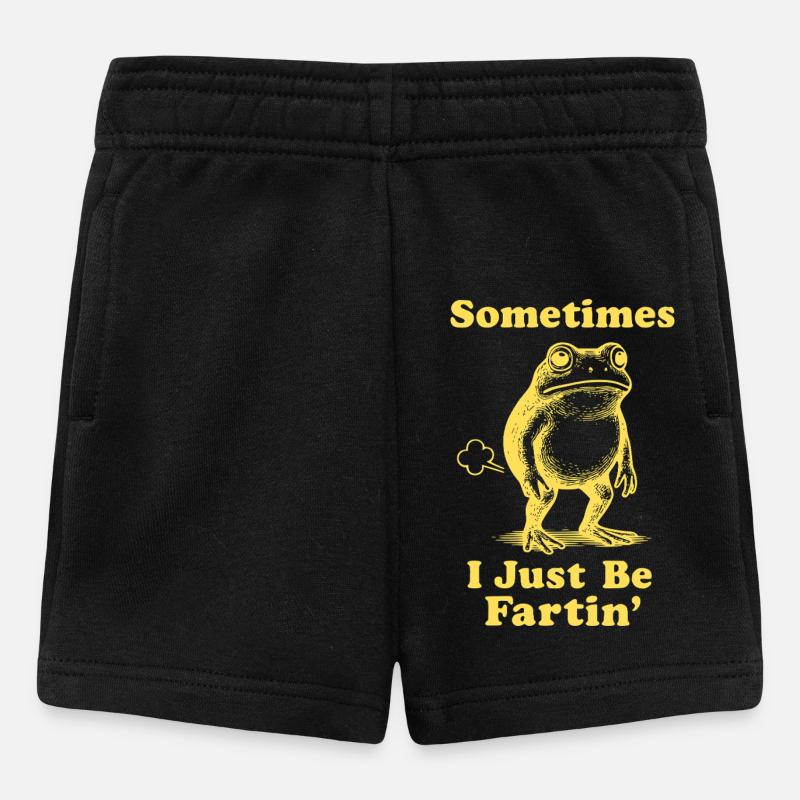 Parfois, je suis juste une grenouille qui pète - Short Bébé - noir