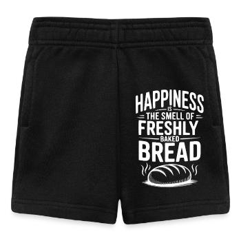 Glück ist der Geruch von frisch gebackenem Brot - Baby Shorts - Schwarz - Vorne