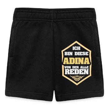 Spruch Adina - Baby Shorts - Schwarz - Vorne