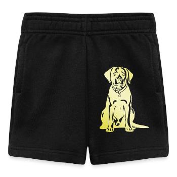 Silhouette de chien labrador - Short Bébé - noir - Devant