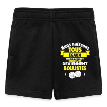 Nous naissons égaux boulistes, fête des pères - Short Bébé - noir - Devant