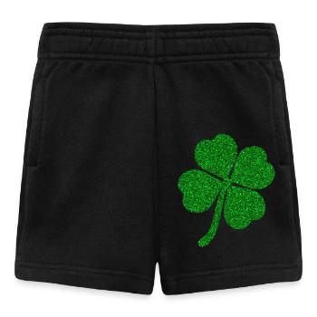 four-leaf clover lucky clover lucky charm - Baby Shorts - black - Front