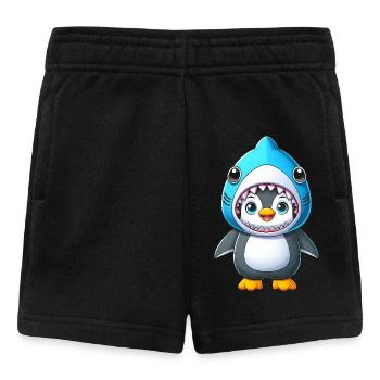 Lustiger Pinguinhai Kostüm Cartoon Karneval - Baby Shorts - Schwarz - Vorne