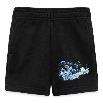 Bleuet au design onirique – l’élégance de la nature - Short Bébé - noir - Devant