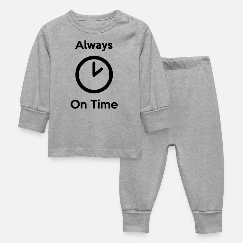 A l'heure - Pyjama Bébé - gris chiné