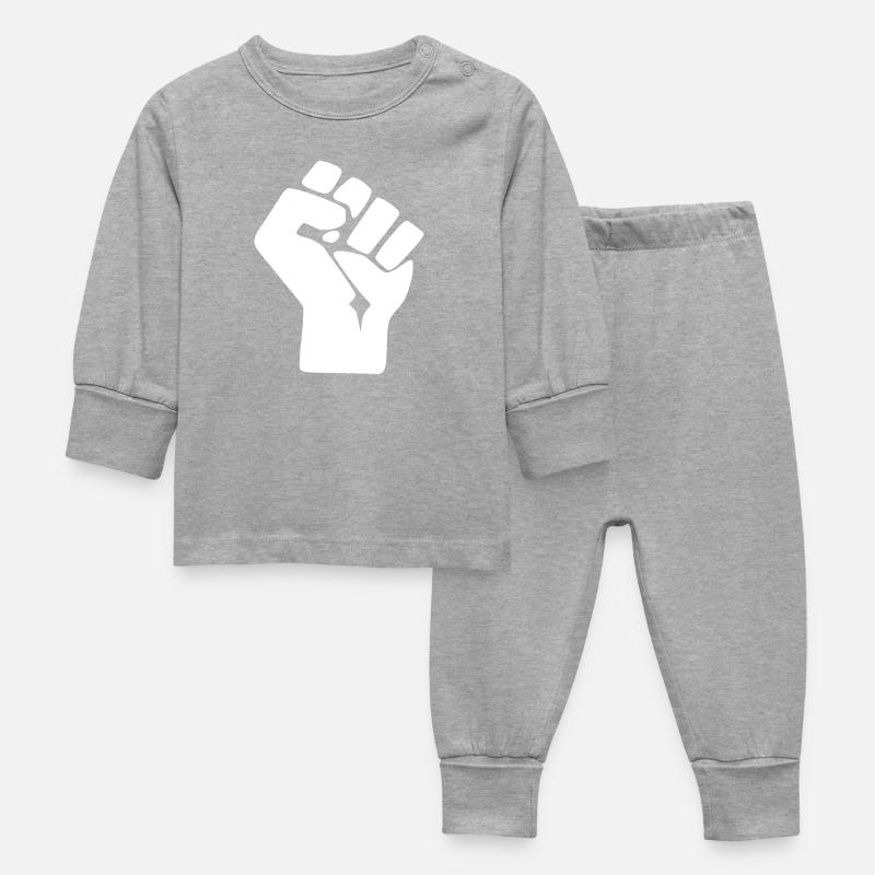 poing - Pyjama Bébé - gris chiné