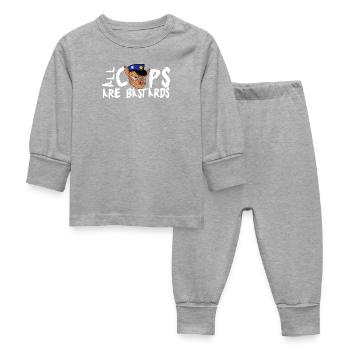 Cops are shit! - Baby Sleepsuit - heather grey - Front