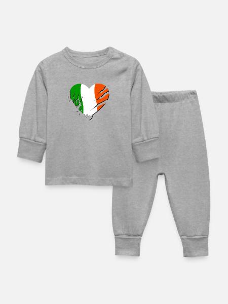 Irland - Irland - Baby Schlafanzug - Grau meliert