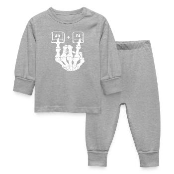 Anatomie humoristique main choix multiple - Pyjama Bébé - gris chiné - Devant
