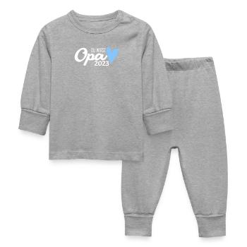 Opa 2023 loading - Baby Schlafanzug - Grau meliert - Vorne