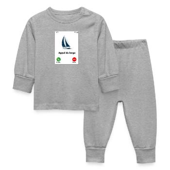 Appel du large - Pyjama Bébé - gris chiné - Devant