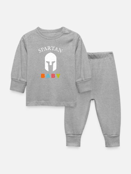 Bébé guerrier spartiate - Pyjama Bébé - gris chiné