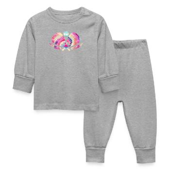 Padel Tennis Tie Dyed - Baby Sleepsuit - heather grey - Front