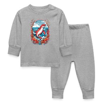 Créatures marines - Pyjama Bébé - gris chiné - Devant