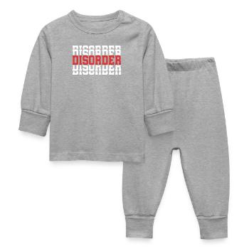 T-Shirt Disorder Stacked Text Gift T-Shirt - Baby Sleepsuit - heather grey - Front