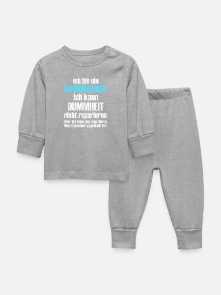 Informatiker Informatik - Baby Schlafanzug - Grau meliert