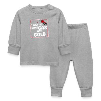 Gas Station Gasoline Refueling Diesel Statement Electricity - Baby Sleepsuit - heather grey - Front