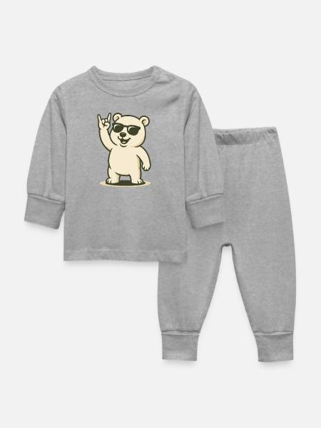 Arctic Rocker - Baby Schlafanzug - Grau meliert