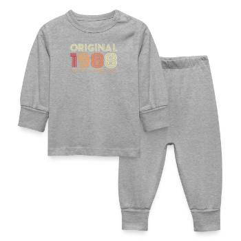 "ORIGINAL 1988" Retro Tribute – Vintage Icons - Baby Sleepsuit - heather grey - Front
