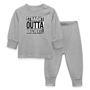 QUART DE CROIX DROIT - Pyjama Bébé - gris chiné - Devant