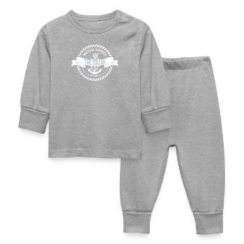 Nautic Design Sailor Emblem Patch Nautique - Pyjama Bébé - gris chiné - Devant