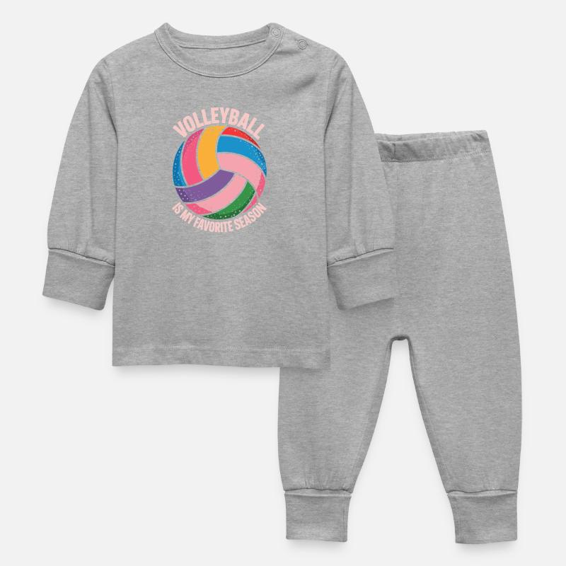 Le volley-ball est ma saison préférée - Pyjama Bébé - gris chiné