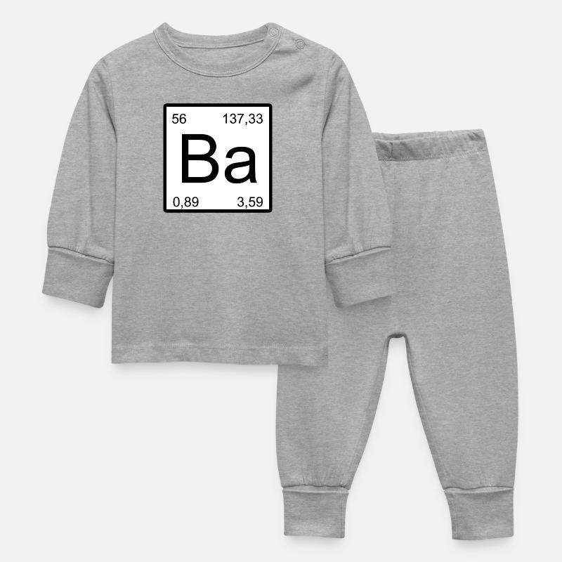 Conception de style Ba Baryum Element - Pyjama Bébé - gris chiné