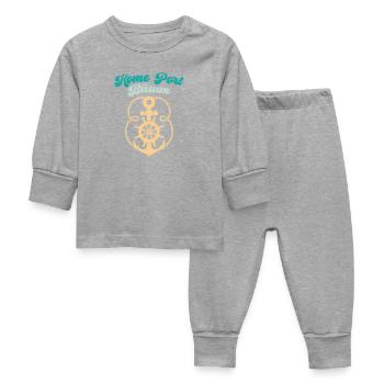 Vacances à la mer du Nord HEIMATHAFEN BÜSUM Fun - Pyjama Bébé - gris chiné - Devant