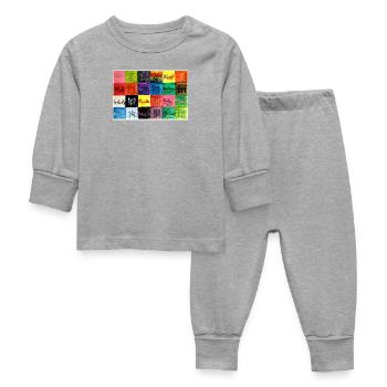 Runensegen_A5 - Baby Sleepsuit - heather grey - Front