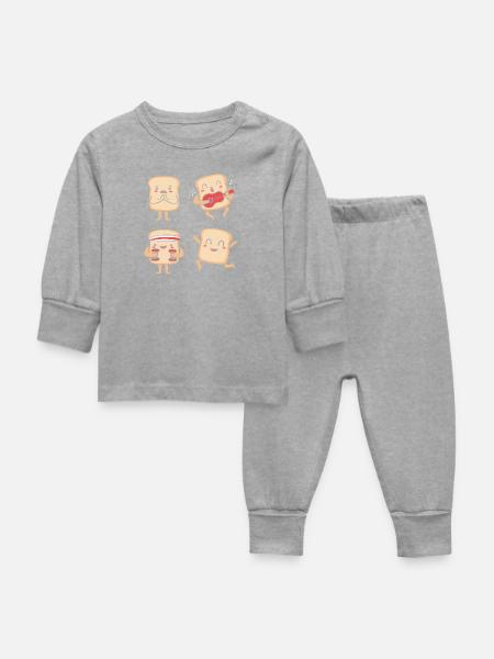 Bäcker Bäckerin Backen - Baby Schlafanzug - Grau meliert