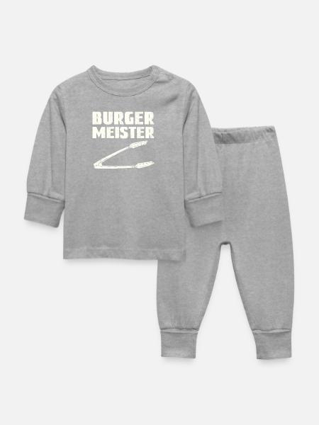 Burger Meister - Baby Schlafanzug - Grau meliert