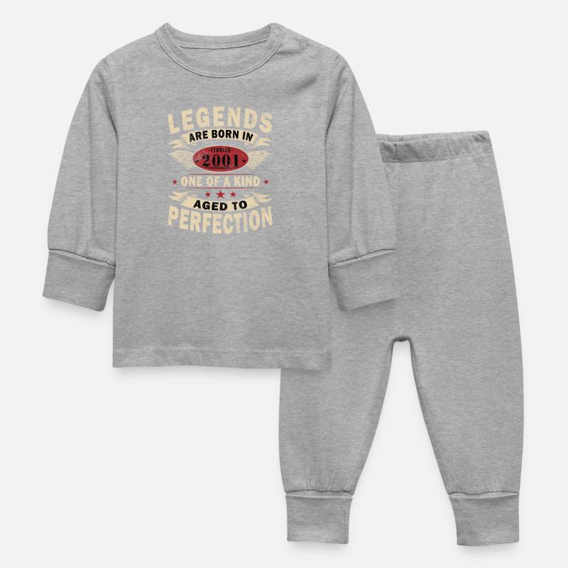 Février 2001 Jubilé février 2001 Février - Pyjama Bébé - gris chiné