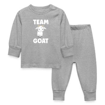 Team Goat Illustration Mignon - Pyjama Bébé - gris chiné - Devant