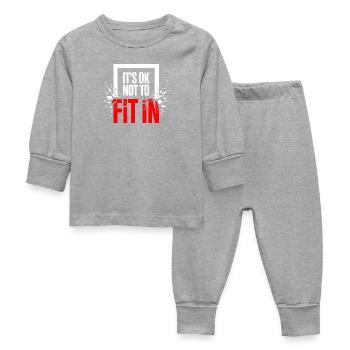 C’est normal de ne pas s’intégrer à la motivation de l’individualité - Pyjama Bébé - gris chiné - Devant