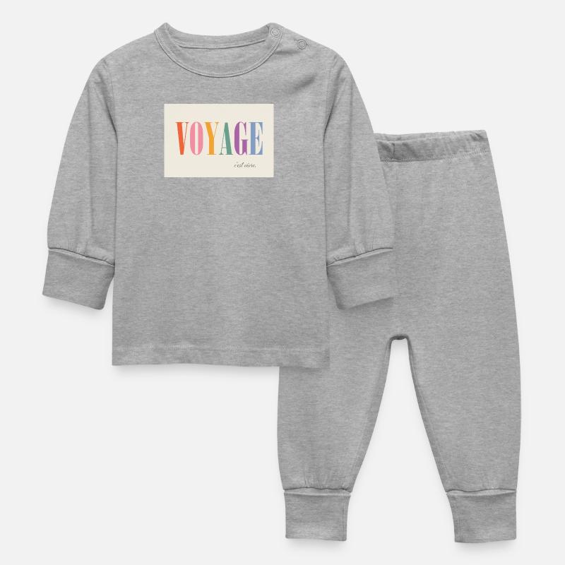 Voyage – c’est vivre - Pyjama Bébé - gris chiné
