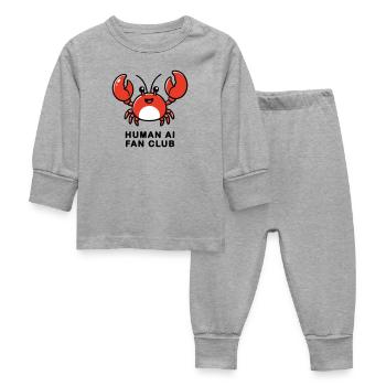 Human AI Fan Club - Baby Schlafanzug - Grau meliert - Vorne