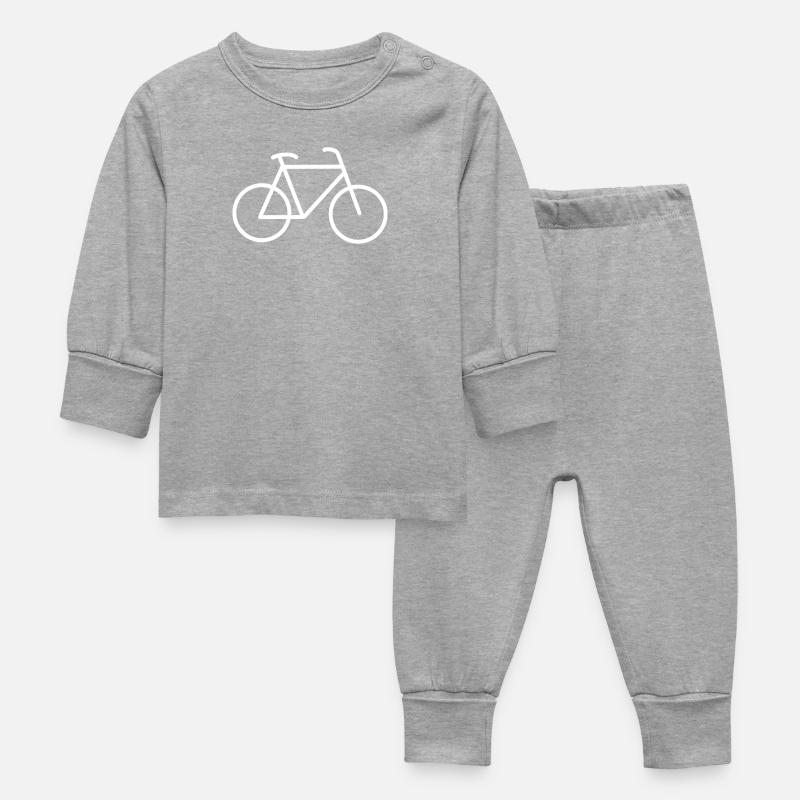 Icône du cyclisme cycliste - Pyjama Bébé - gris chiné
