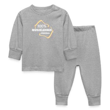 Professeur de musique comme œuvre - Pyjama Bébé - gris chiné - Devant