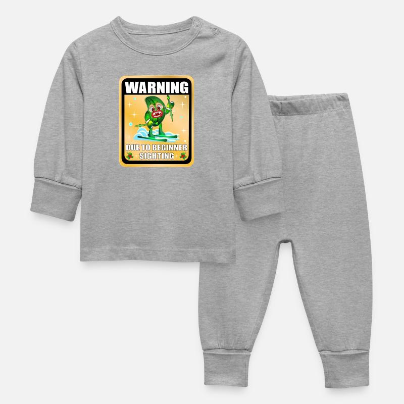 Concombre de ski drôle - Pyjama Bébé - gris chiné