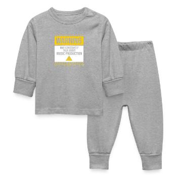 Label DJ Keyboard, DJ - Pyjama Bébé - gris chiné - Devant