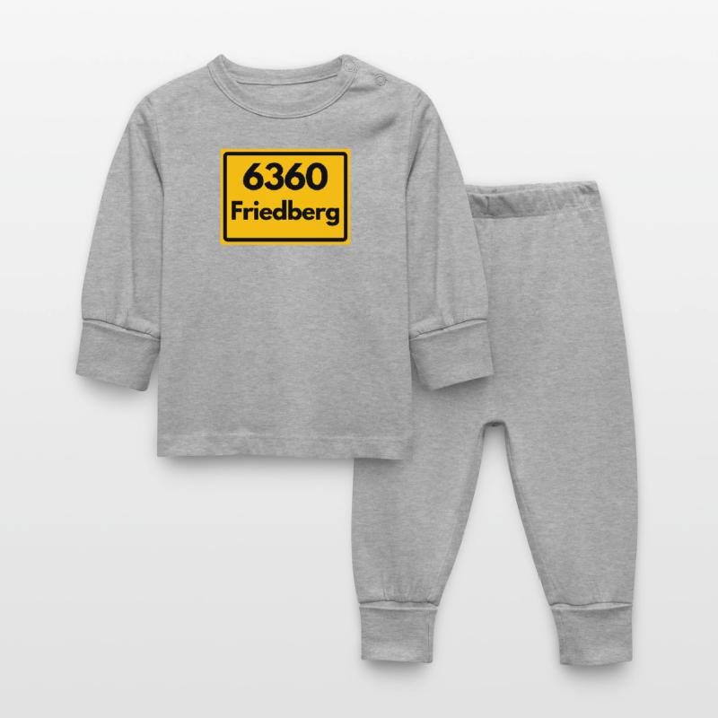 OLD POSTCODE ZIP CODE RETRO 6360 FRIEDBERG HEIMAT Baby Sleepsuit