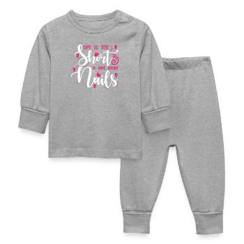 Nail Designer Nail Designer Cosmetics Nail Salon - Baby Sleepsuit - heather grey - Front