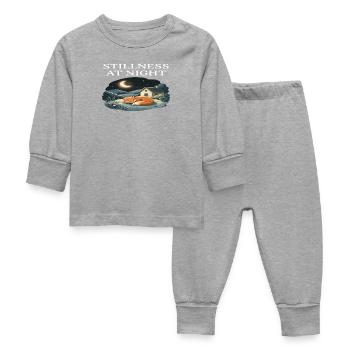 Ferme Animal Cottagecore de Nuit Fox - Pyjama Bébé - gris chiné - Devant