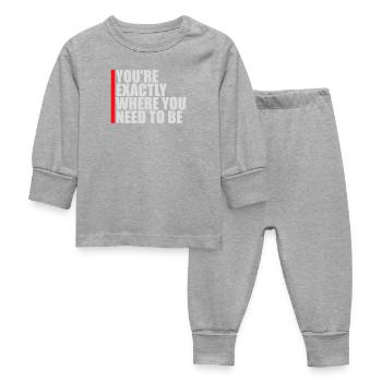 You're Exactly Where You Need To Be Inspiring - Baby Sleepsuit - heather grey - Front