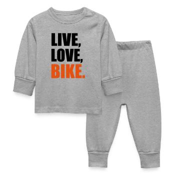 bicyle - Baby Sleepsuit - heather grey - Front