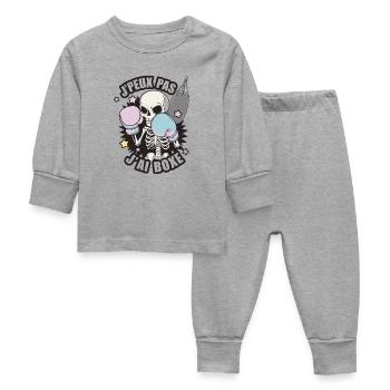 Je peux pas j'ai boxe - Pyjama Bébé - gris chiné - Devant