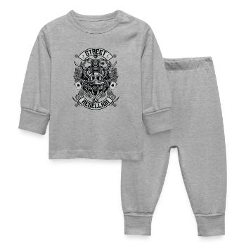 Rue rébellion Motard Rocker Outlaw - Pyjama Bébé - gris chiné - Devant
