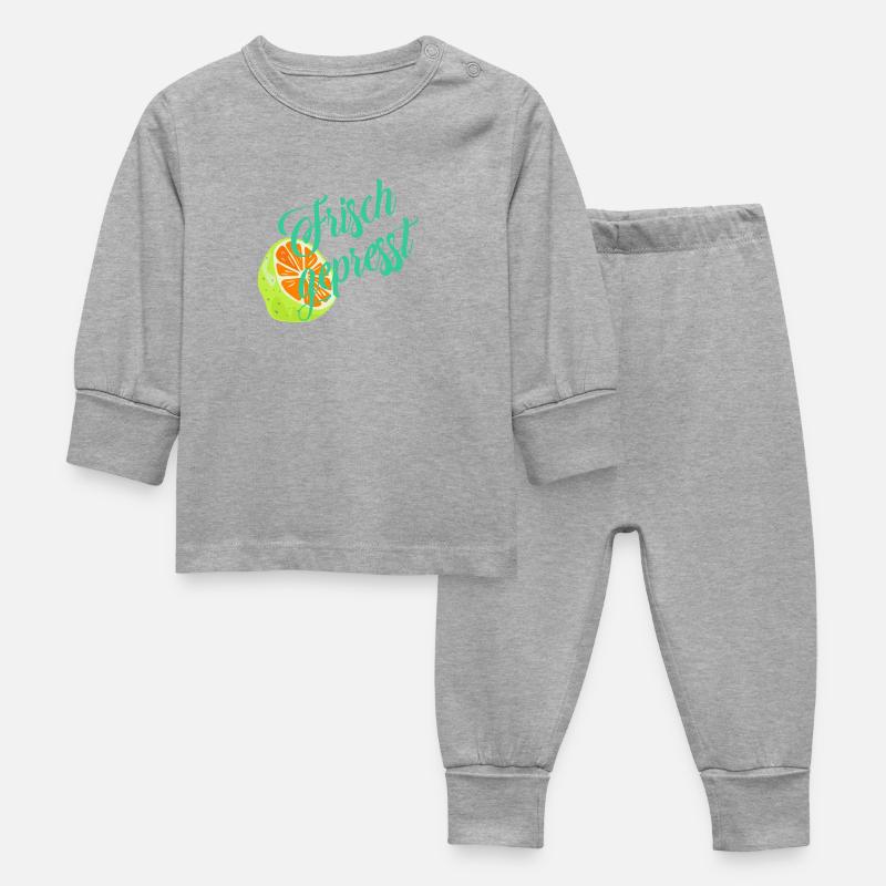 fraîchement pressé - Pyjama Bébé - gris chiné